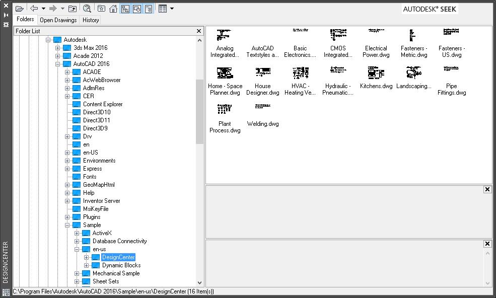 Θα μεταβείτε στον φάκελο Program Files στη συνέχεια Autodesk και AutoCAD 2016 ή άλλη έκδοση, στη συνέχεια στον φάκελο Sample,