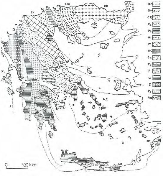 2. ΓΕΩΛΟΓΙΚΗ ΕΠΙΣΚΟΠΗΣΗ Το υπόβαθρο της µελετηθείσας περιοχής ανήκει στις ζώνες Γαβρόβου Τριπόλεως και Ωλονού Πίνδου.