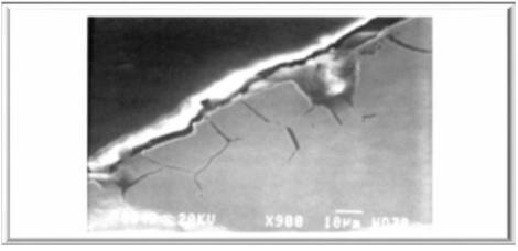 1.3.4 Περικρυσταλλική διάβρωση Crystalline corrosion Εµφανίζεται στα περατωτικά όρια των µεταλλικών κόκκων όπου σχηµατίζονται τοπικά γαλβανικά στοιχεία, είτε λόγω υψηλότερης κρυσταλλικής ενέργειας