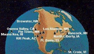 MREŽE I NIZOVI VLBI VERY LONG BASE ARRAY (VLBA) NY ALESUND FAIRBANKS YELLOWKNIFE ONSALA EFFELSBERG N.