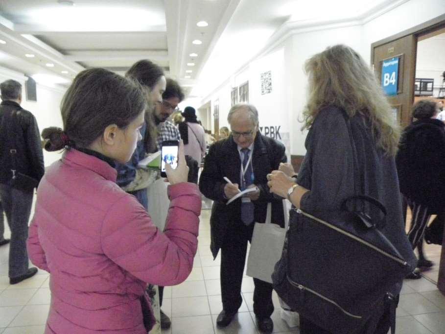 Signing books in the All Russia Science