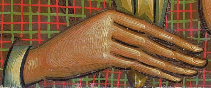 * 21 Νίκος Εγγονόπουλος (1910-1985) Κωνστ. Π. Καβάφης υπογεγραμμένο και χρονολογημένο κάτω δεξιά: Ν. Εγγονόπουλος / 48 αβγοτέμπερα σε ξύλο, 40 x 30 cm. 60.000-80.