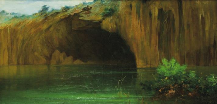 42 Γεώργιος Ροϊλός (1867-1928) Λίμνη Βουλιαγμένης υπογεγραμμένο κάτω δεξιά: Γ. Ν.