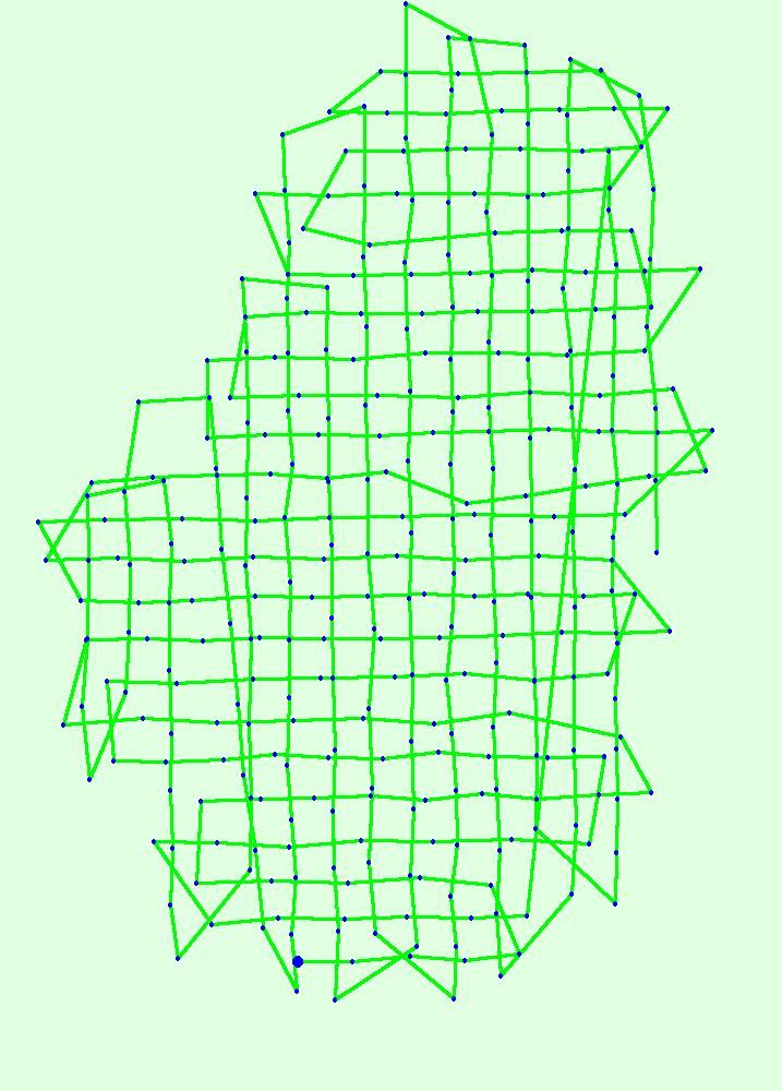 Calibration Details Number of Calibrated Images 280 out of 349 Number of Geolocated Images 349 out of 349 Initial Image Positions Figure 2: Top view of the