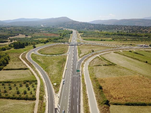 Τα τμήματα του Έργου της Σύμβασης Παραχώρησης, διαιρούνται σε επτά (7) ενότητες σύμφωνα με τους εγκεκριμένους περιβαλλοντικούς όρους του έργου. Α/Α ΤΜΗΜΑ Χλμ. 1 Τμήμα Μεταμόρφωση - Υλίκη 80.