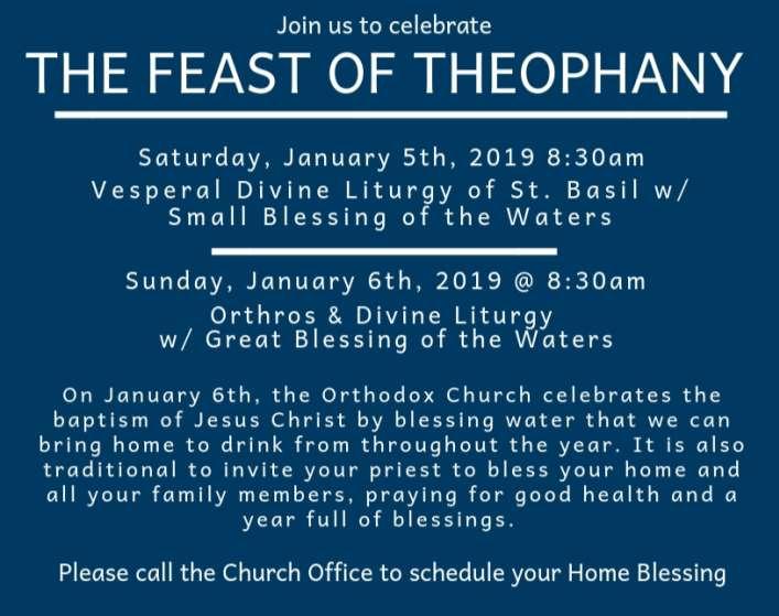 New Year 2019 Services Tuesday, Jan 1st Saturday, Jan 5th Sunday, Jan 6th Monday, Jan 7th Sunday, Jan 13th Thursday, Jan 17th Friday, Jan 18th Sunday, Jan 20th Friday, Jan 25th Sunday, Jan 27th