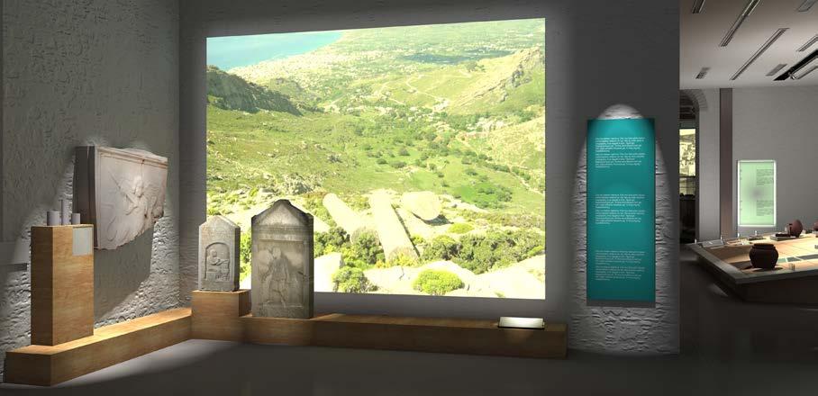 Η ενότητα των εργαστηρίων πηλού αναπτύσσεται σε προθήκες που λειτουργούν εν είδει πάγκων «Αγοράς» δίνοντας τη διάσταση του εμπορίου και της ανταλλαγής