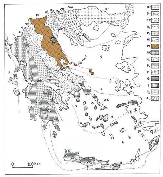 Εικόνα 3: Ενότητα Πελαγονική (Πηγή: www.geo.auth.