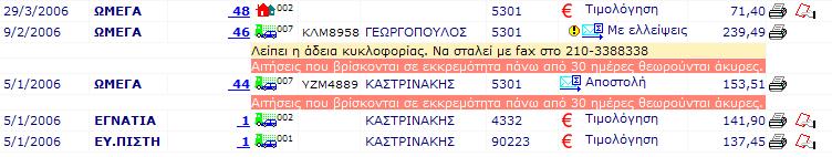 αναλόγως µε την επιλογή σας στα κριτήρια της λίστας. Όνοµα και Επώνυµο ασφαλιζόµενου. Αν δεν έχει συµπληρωθεί το όνοµα εµφανίζεται το πεδίο 'Παρατηρήσεις' της οθόνης τιµολόγησης. Αρ.