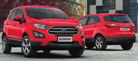 FORD ECOSPORT Μοντέλα Trend Plus Βασικά εξωτερικά χαρακτηριστικά Ζάντες χαλύβδινες 16" με τάσια 5 ακτίνων με φινίρισμα Sparkle Silver Προβολείς ομίχλης εμπρός με ενσωματωμένα φλας Ηλεκτρικά