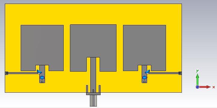 κεραίας είτε με θύρα κυματοδηγού (waveguide port) είτε με διακριτή θύρα (discrete port) με σκοπό την διαβεβαίωση ότι η κεραία έχει ξεκινήσει να σχεδιάζεται σωστά.