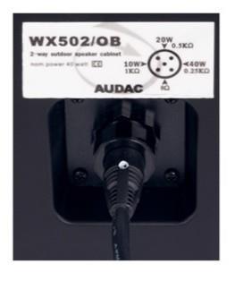 71,40 WX502/O WX802/O Ηχείο 2 δρόμων, 50W RMS, 8Ω 100V με δυνατότητα επιλογής 40/20/10W με 5" woofer και tweeter 1 ίντσας.