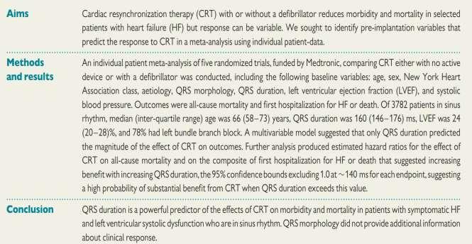 An individual patient meta-analysis of five randomized trials assessing the effects of cardiac