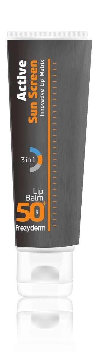50+ ACTIVE SUN SCREEN LIP BALM SPF 50 + Ενεργή αντηλιακή προστασία για τα χείλη Πολύ