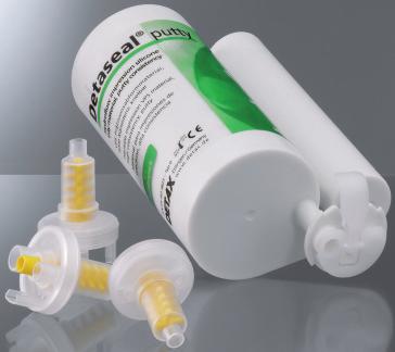 02744 fast: 39,60 Βάση & καταλύτης, 2 x 50ml, 12 ρύγχη ανάμειξης κίτρινα DETASEAL HYDROFLOW & HEAVY Παχύρευστη σιλικόνη προσθήκης Στοκώδες αποτυπωτικό υψηλής