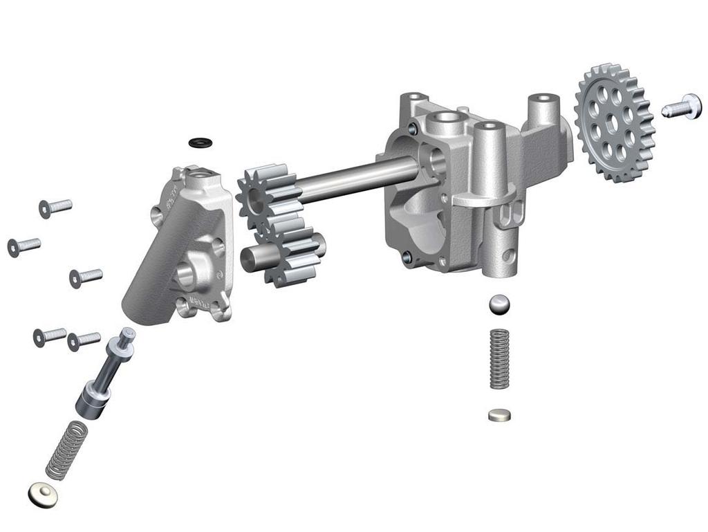 Pumpa ulja Pumpa ulja koja se pokreće pomoću pogona lanca je pumpa zupčanika. Ona je izvedena kao konstantna pumpa. U njoj su integrirani ventil za hladno pokretanje i regulacijski klip.