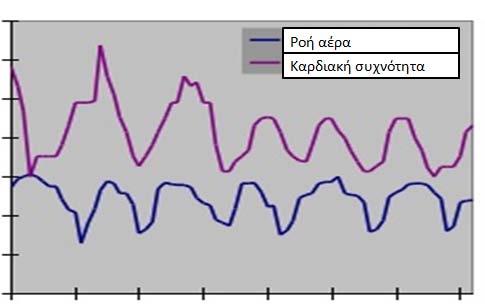 Μετά το τέλος της δοκιμασίας γίνεται επίσης καταγραφή και μέτρηση των μέγιστων και των ελάχιστων R-R διαστημάτων και μετατρέπονται σε ώσεις/ λεπτό ( λαμβάνεται η μέση τιμή των 6 υπολογισμένων