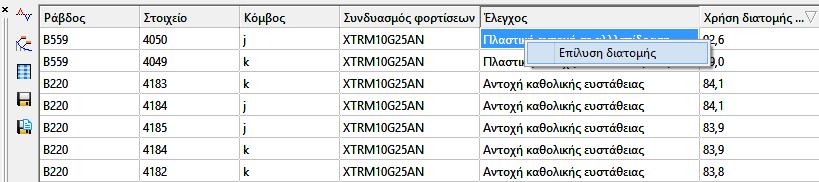 ΕΠΙΛΥΣΗ ΔΙΑΤ ΟΜΗΣ. 10.4.3 ΤΑΣΕΙΣ Οι τάσεις μπορούν να ελεγχθούν αν πρώτα επιλέξετε το πεδίο ΙΔΙ ΟΤΗΤΕΣ και στη συνέχεια κλικάρετε στο εικονίδιο ΤΑΣΕΙΣ.