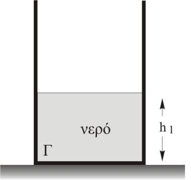 Οι στάθμες των δύο υγρών να θεωρήσετε πως δεν αλλάζουν με την είσοδο του κυλίνδρου. Να υπολογίσετε την πυκνότητα του κυλίνδρου.