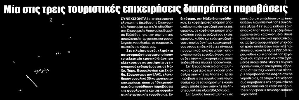 ΔΙΑΠΡΑΤΤΕΙ ΠΑΡΑΒΑΣΕΙΣ