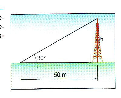 - Antena baten punturik altuenaren gorapen-angelua º-koa da, lurrean antenaren oinetik m-ra begiratu gero. Kalkulatu antenaren altuera. Irudiaren arabera, honako hau dugu: h tg º h. tg º. 8,87 m.