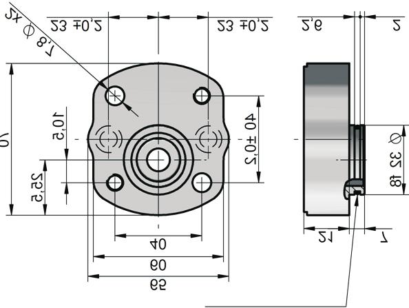 (Two inlet ports are described here as sample) Shaft seal