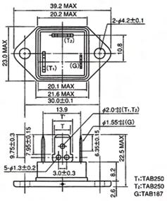 heater control. I TSM I GT. ma I T 1 cycle 50Hz V RRM RMS None repetitive t 2 + t 2 + t 2 - V GT Mfftrs V A A g+ g- g- V List No.