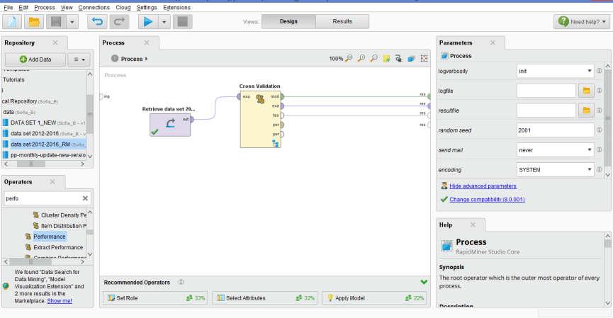 Εικόνα 34 RapidMiner - Model Εικόνα 35 RapidMiner -