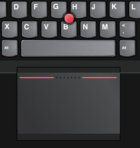 Συσκευή κατάδειξης ThinkPad χωρίς κουμπιά TrackPoint στη σελίδα 26 Συσκευή κατάδειξης ThinkPad με κουμπιά TrackPoint Η συσκευή κατάδειξης ThinkPad αυτού του τύπου περιλαμβάνει τα ακόλουθα εξαρτήματα: