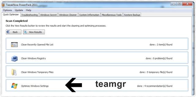Optimize Ιnternet/Network Settings αφορά σε ρυθμίσεις θα αυξήσουν