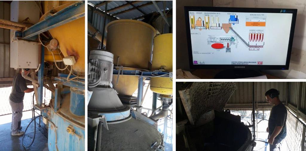 Kad se svi sastojci nadoziraju u sabirne bunkere za cement, vodu, agregat i aditive ukoliko će oni biti korišteni pri spravljanju betonske mješavine, računalom se pokrene proces miješanja svježe