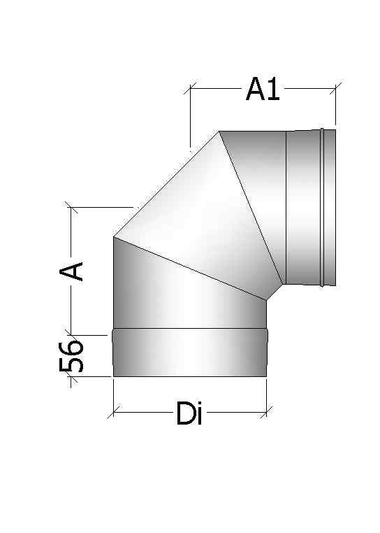 utilizzare nei tratti sub-orizzontali del canale da fumo, per garantire il regolare deflusso della condensa Element designed to guarantee the correct draining off of the condensate along the