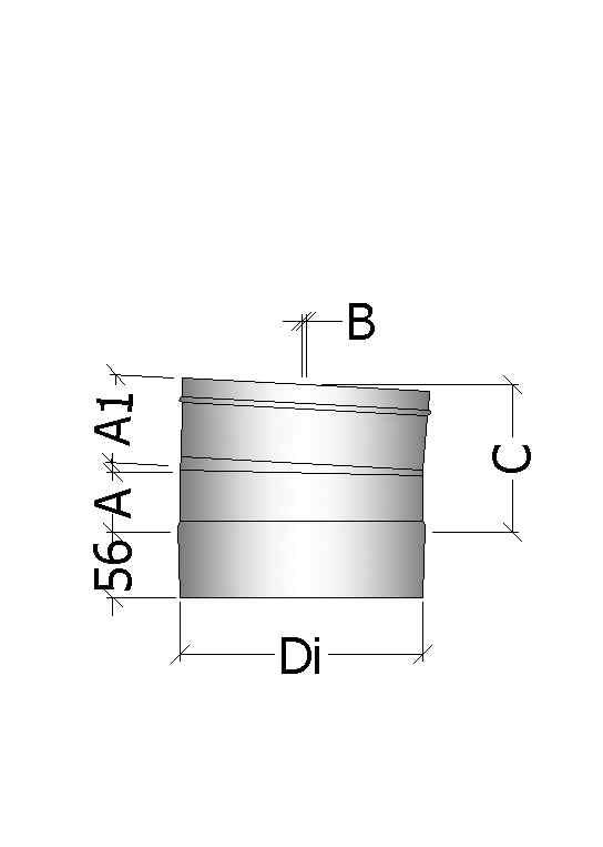 (0,2) (0,3) (0,3) (0,3) (0,4) (0,5) (0,7) (0,8) (1,1) KI T78: CURVA 90 CON APERTURA DI ISPEZIONE / 90 ELBOW WITH INSPECTION OPENING Curva a tre settori per deviazioni di 90 dall'asse, provvista di