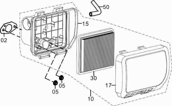FIG.320 AIR CLEANER 320_02 17001-Z020130-00 AIR CLEANER GASKET 1 320_05 90305-0600-31 NUT M6 2 320_10 17100-Z020810-00 AIR CLEANER ASSY.