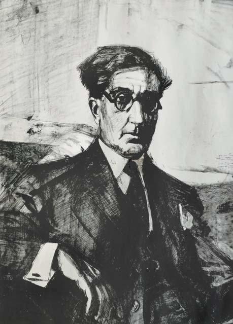 511 ΤΕΤΣΗΣ, Παναγιώτης. Κ. Π. Καβάφης. Χαλκογραφία, 820 x 580 mm.