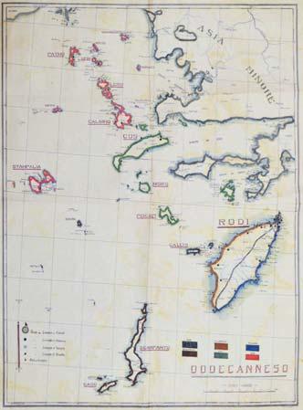 363 361 Carta dell Isola di Còo, scala di 1 : 25.000. Φλωρεντία, Istituto Geografico Militare, 1930.