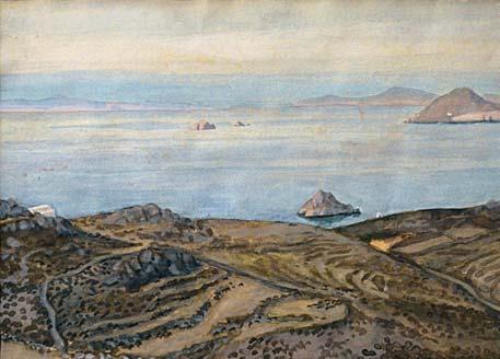 500 458 455 ΜΑΝΟΥΣΑΚΗΣ, Γιῶργος, 1914-2003. Βίλα Καζούλη στήν Κηφισιά. Λάδι σέ μουσαμά ἐπικολλημένο σέ χαρτόνι, 290 x 210 mm.