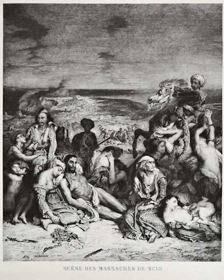 Χρωμολιθογραφία, 490 x 630 mm. (φθορές στά περιθώρια). Σέ κορνίζα. Παπαστράτου 551. 200-300 467 467 DELACROIX, Eugène.
