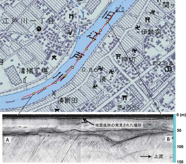 Fig. 0. Cross section due to the single-channel seismic profiling survey. A ***. /2.