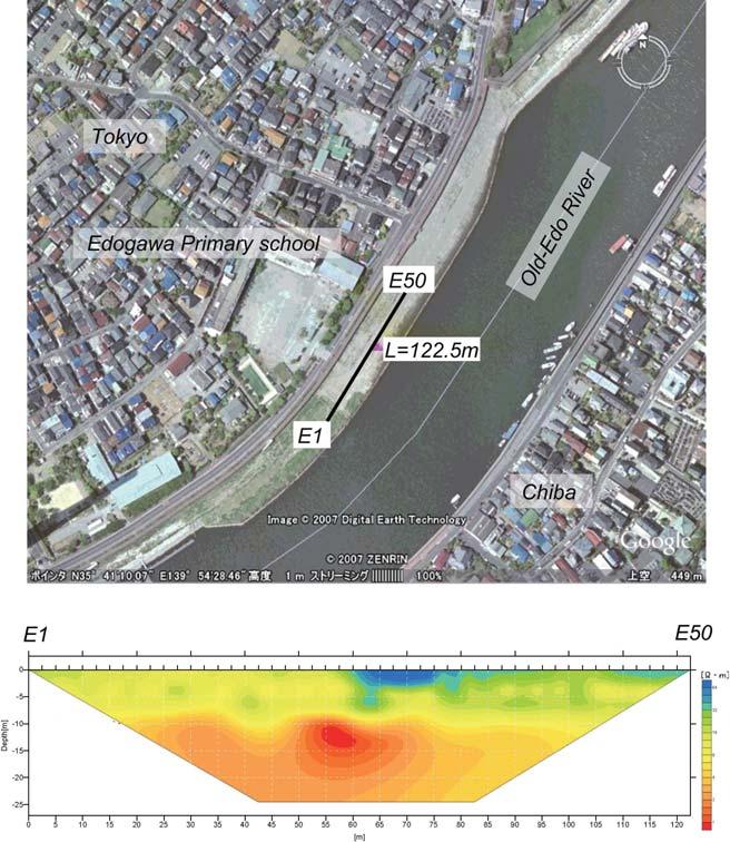 Fig. 2. Result of electric survey.