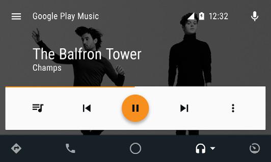 APPS Android Auto /Apple CarPlay ÑÑΠλήκτρα χειρισμού και διαθέσιμες εφαρμογές στην οθόνη του Android Auto Μπορείτε να εκτελέσετε τις λειτουργίες των εφαρμογών της συνδεδεμένης συσκευής Android.