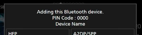 Έλεγχος Bluetooth Καταχώριση της συσκευής Bluetooth Η καταχώριση του Bluetooth audio player ή του κινητού τηλεφώνου σε αυτή τη μονάδα αποτελεί απαραίτητη προϋπόθεση, για να μπορέσετε να