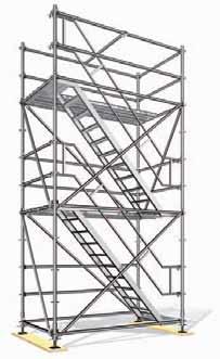 Τοποθετήστε το κιγκλίδωμα της σκάλας επάνω με τη βοήθεια του στηρίγματος του κιγκλιδώματος σκάλας και κάτω μέσω των οριζόντιων διαδοκίδων διατομής Ο και σφηνώστε σταθερά τις σφήνες. 5.