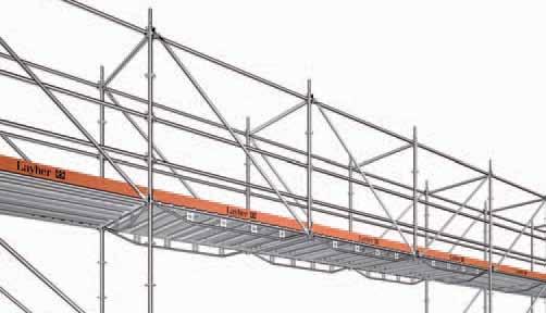 Ασφάλιση στη στέγη Οι γεωμετρικές διαστάσεις της προσαρμογής στη στέγη, πχ το πλάτος του ικριώματος και η απόσταση από την υδρορροή πρέπει να προσαρμόζονται βάσει των τοπικών κανονισμών.