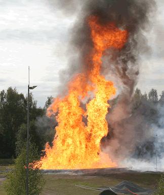 ΦΩΤΙΑ ΛΙΜΝΗΣ POOL FIRE Πότε Όταν αναφλεγεί σημαντική ποσότητα υγρής φάσης που έχει διαρρεύσει από μία δεξαμενή.