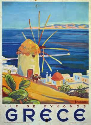 Μακέτα κινηματογραφικῆς ἀφίσας (γιά ταινία τοῦ A. Lattuada), τέμπερα καί ὑδατογραφία σέ χαρτί, 800 x 598 mm. 1.000-1.