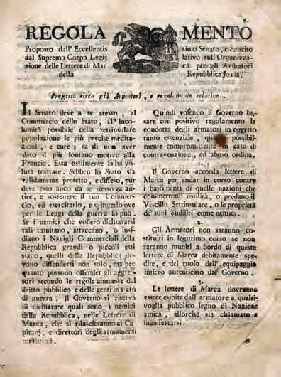 Camera dell Interno, Co. Roma. [σ. 21:] IMPERO FRAN- CESE. IN NOME DI S. M. L IMPERATORE DE FRANCESI, RE D ITALIA E PROTETTORE DELLA CONFEDERAZIONE DEL RENO. Il Senato delle Isole Jonie.