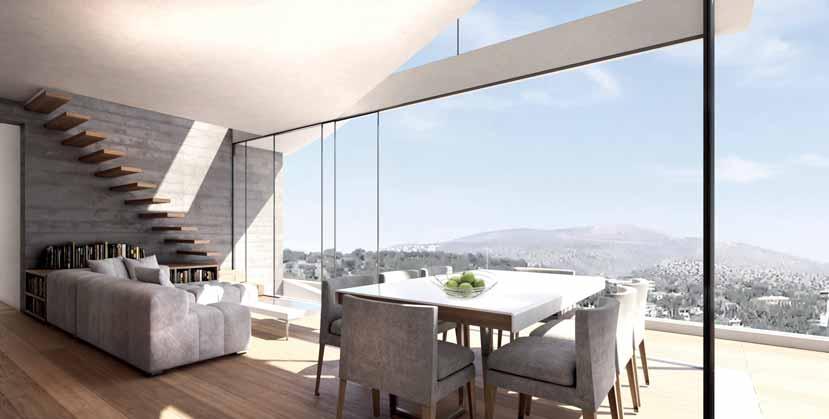 Apartment & Maisonette Third & Fourth floor C 27,23 m 2 Διαμέρισμα & Μεζονέτα Τρίτος & Τέταρτος όροφος C2 0,5 m 2 The third floor maisonette and apartment consist of a large living room, a dining