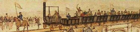 Καλλιτεχνική απόδοση του σιδηροδρόμου του Στίβενσον 1825: Άγγλος μηχανικός Στίβενσον κίνησε την πρώτη