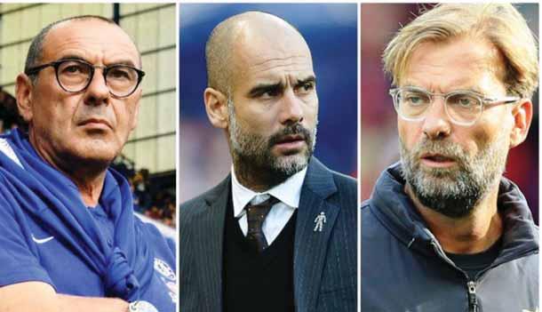 SPORT 21 Tre musketierët pushtojnë Anglinë Premier League sillet rreth Manchester City, Chelsea dhe Liverpool me dorën e dukshme të trajnerëve Guardiola, Sarri dhe Klopp, që po ofrojnë më të mirën e